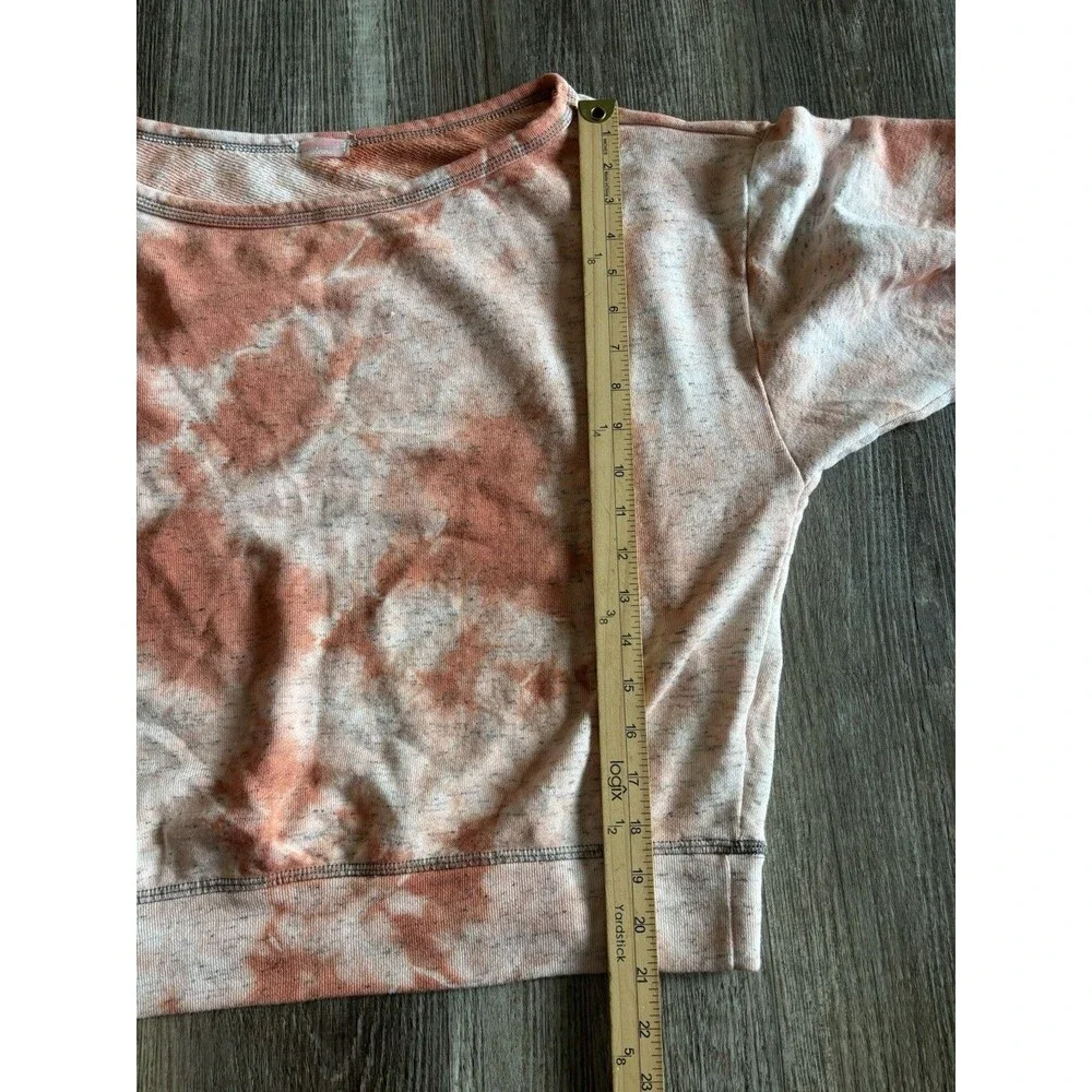 Free People Movement Orange Tie Dye Oversized Sweatshirt Top Women’s Size Small